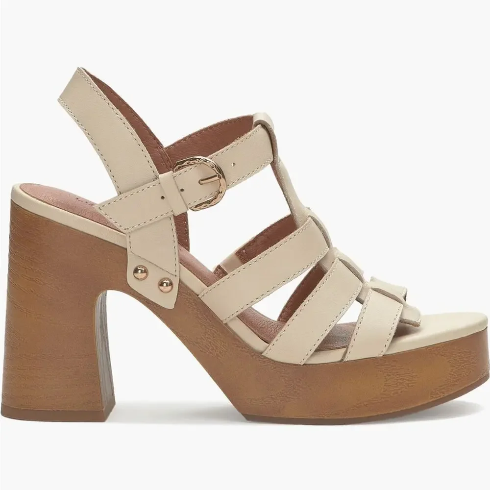 NWT Lucky Brand vanilla Imana platform strappy sandals